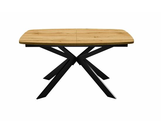 Стол DikLine B140 Дуб Каселла натуральный/опоры черные, изображение 2 | Интернет магазин мебели и декора LifeDekor