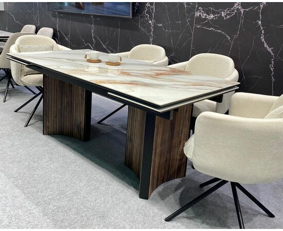 Стол СТРАДИВАРИ 180 116 BG, керамика / Дуб Американский М-City, изображение 2 | Интернет магазин мебели и декора LifeDekor