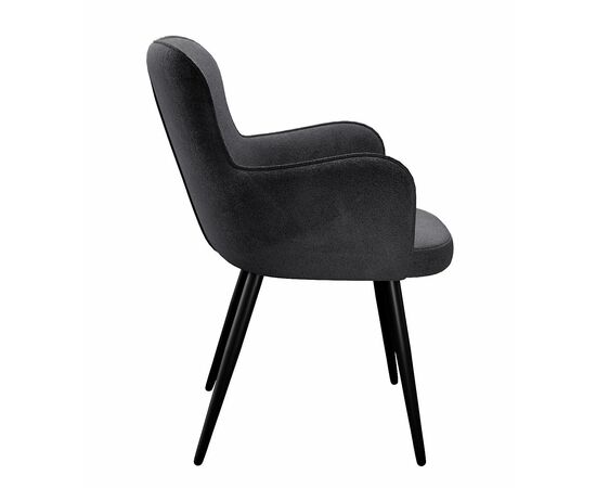 Стул DikLine 503 поворотный TW11 серый, ножки черные, изображение 3 | Интернет магазин мебели и декора LifeDekor