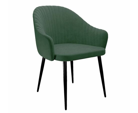 Стул DikLine 440 TW14 зеленый, ножки черные | Интернет магазин мебели и декора LifeDekor