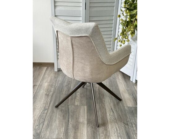 Стул PONTUS 360 град. поворот. KN01-05 Бежевый/ BZ1046-11 Бежевый/ Шоколадное золото, ®DISAUR, изображение 7 | Интернет магазин мебели и декора LifeDekor