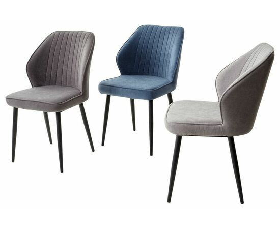 Стул VENA, цвет B22 Серый, велюр / черный каркас М-City, изображение 4 | Интернет магазин мебели и декора LifeDekor