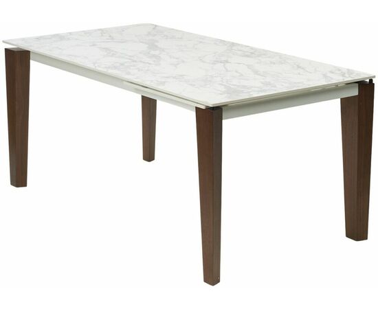 Стол ESMIR 160 MATTE ARABESCATO SOLID CERAMIC/ орех, ®DISAUR | Интернет магазин мебели и декора LifeDekor