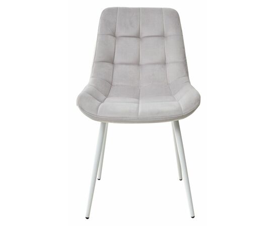 Стул ХОФМАН, цвет H-09 Светло-серый, велюр / белый каркас М-City, изображение 5 | Интернет магазин мебели и декора LifeDekor
