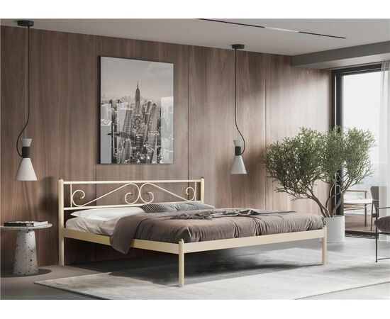 Кровать ШАРМ (120х200/металлическое основание) Бежевый | Интернет магазин мебели и декора LifeDekor