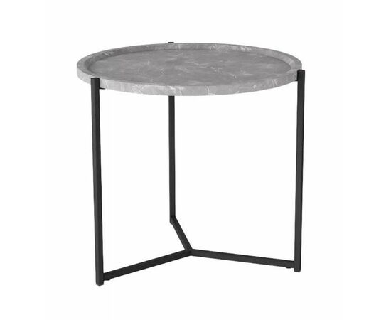 Стол  журнальный Бруно (Серый мрамор) | Интернет магазин мебели и декора LifeDekor
