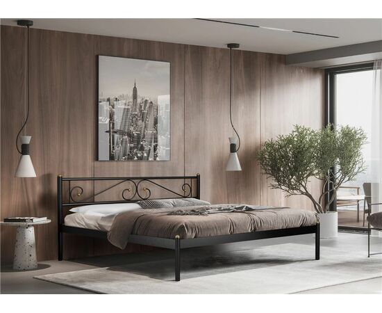 Кровать Шарм  (180х200/мет. основание) Черный | Интернет магазин мебели и декора LifeDekor