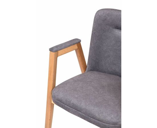 Кресло Мадонна (бук/ткань Айсберг грей), изображение 7 | Интернет магазин мебели и декора LifeDekor