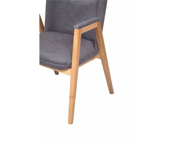 Кресло Мадонна (бук/ткань Айсберг грей), изображение 8 | Интернет магазин мебели и декора LifeDekor