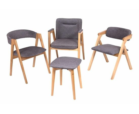 Кресло Мадонна (бук/ткань Айсберг грей), изображение 9 | Интернет магазин мебели и декора LifeDekor