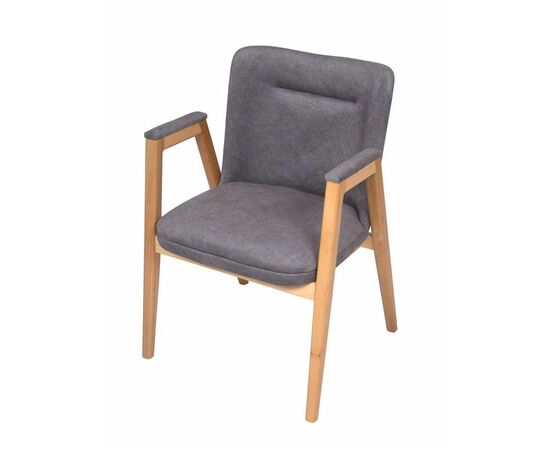 Кресло Мадонна (бук/ткань Айсберг грей), изображение 3 | Интернет магазин мебели и декора LifeDekor