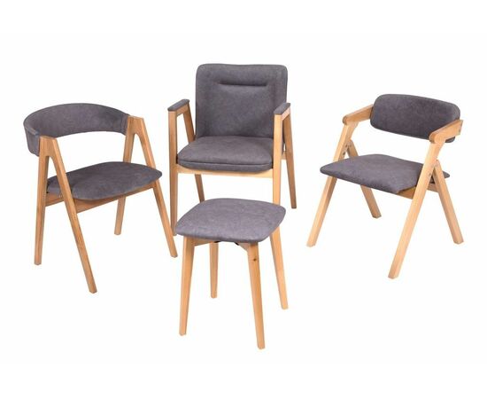 Стул складной Томас (бук/ткань Айсберг грей), изображение 7 | Интернет магазин мебели и декора LifeDekor