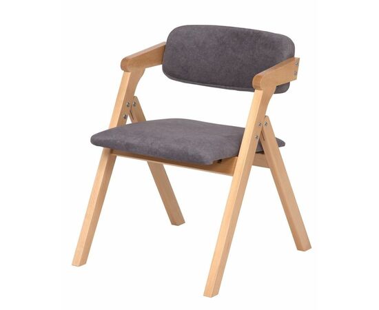 Стул складной Томас (бук/ткань Айсберг грей) | Интернет магазин мебели и декора LifeDekor