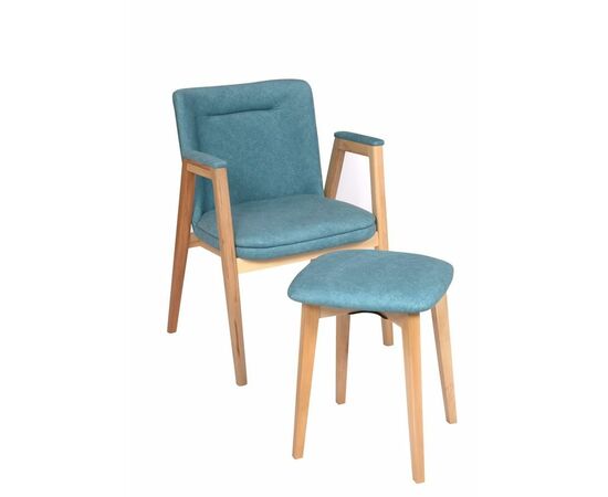 Табурет (бук/ткань Айсберг логан), изображение 5 | Интернет магазин мебели и декора LifeDekor