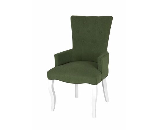 Кресло Виктория (эмаль белая / G09 - малахит) | Интернет магазин мебели и декора LifeDekor
