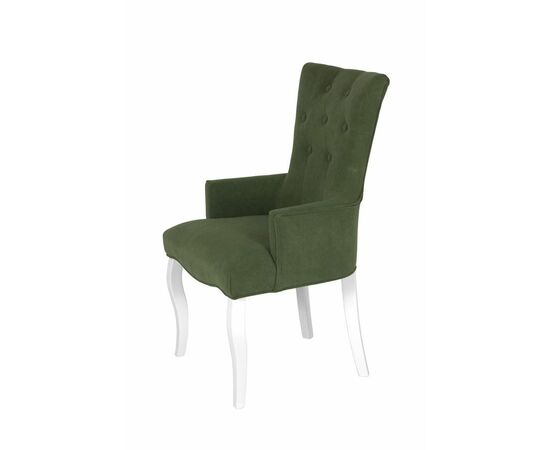 Кресло Виктория (эмаль белая / G09 - малахит), изображение 2 | Интернет магазин мебели и декора LifeDekor