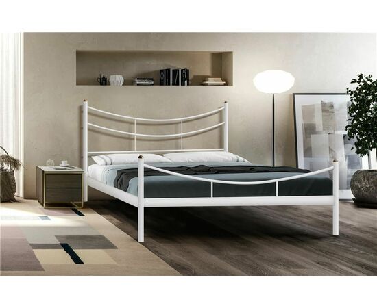 Кровать двуспальная Luna (140х200/металлическое основание) Белый | Интернет магазин мебели и декора LifeDekor