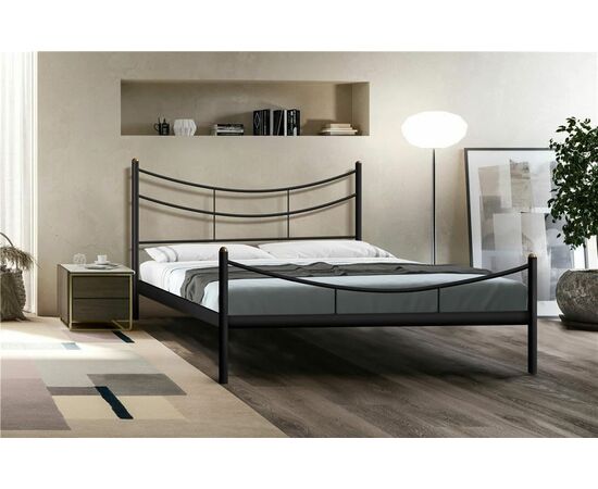 Кровать двуспальная Luna (140х200/металлическое основание) Черный | Интернет магазин мебели и декора LifeDekor