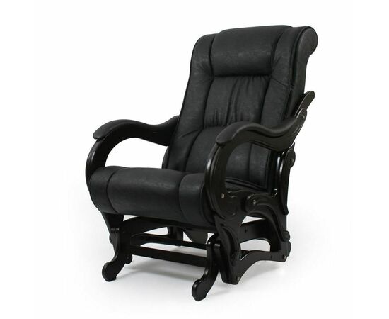 Кресло-маятник Сенатор 78 (Венге / Vegas Lite Black к/з) | Интернет магазин мебели и декора LifeDekor