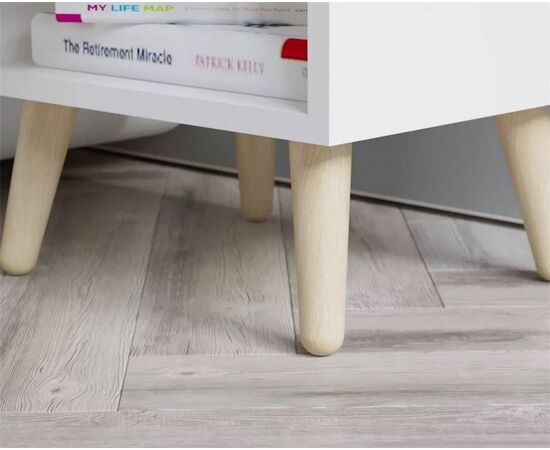 Прикроватная тумба "Хаук" (Белый/ТП03), изображение 3 | Интернет магазин мебели и декора LifeDekor