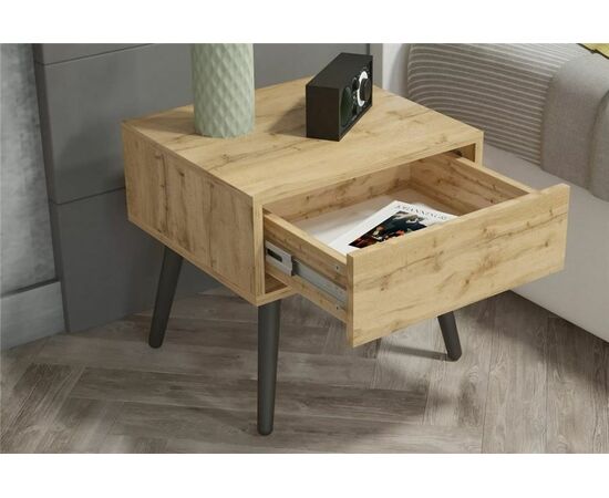 Прикроватная тумба "Хаук" (Дуб вотан/ТП02), изображение 2 | Интернет магазин мебели и декора LifeDekor