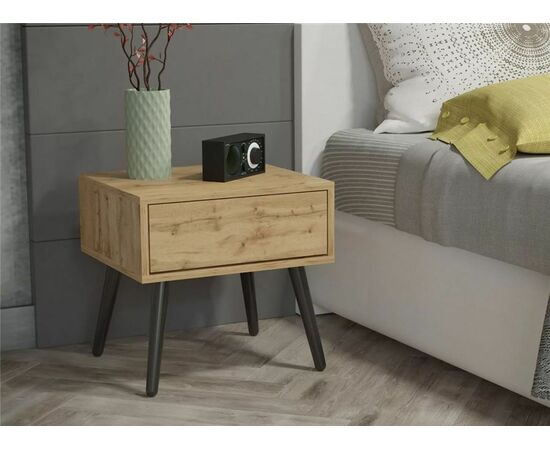 Прикроватная тумба "Хаук" (Дуб вотан/ТП02), изображение 3 | Интернет магазин мебели и декора LifeDekor