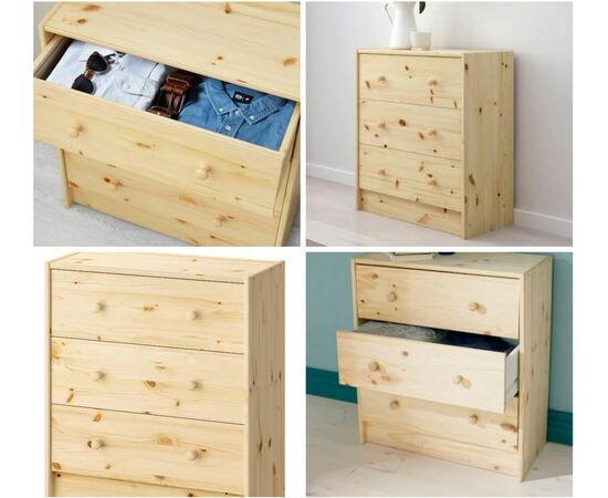 Комод Р3 (3 ящика/не окрашенный), изображение 6 | Интернет магазин мебели и декора LifeDekor