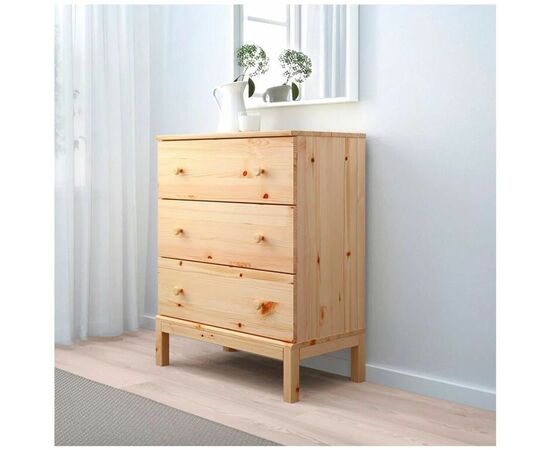 Комод Т3 (3 ящика/не окрашенный), изображение 2 | Интернет магазин мебели и декора LifeDekor