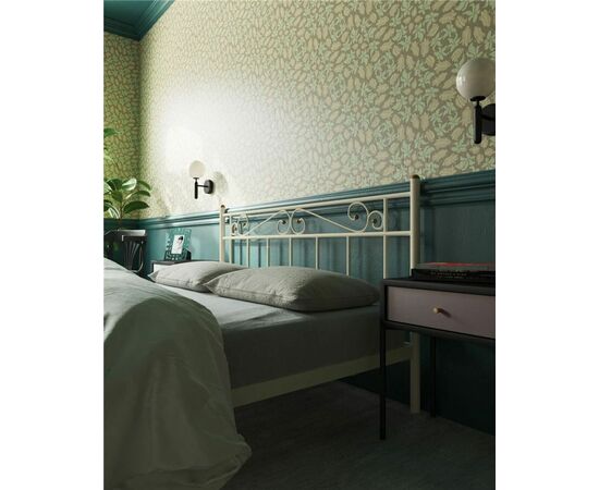 Кровать "Франческа" без изножья (180х200/ноги металл/цвет Бежевый), изображение 4 | Интернет магазин мебели и декора LifeDekor