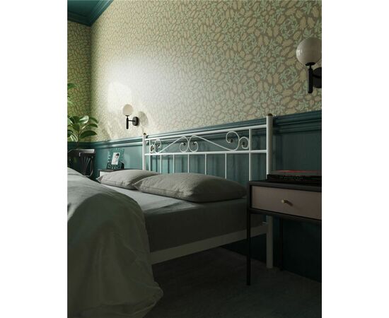 Кровать "Франческа" без изножья (180х200/ноги металл/цвет Белый), изображение 4 | Интернет магазин мебели и декора LifeDekor