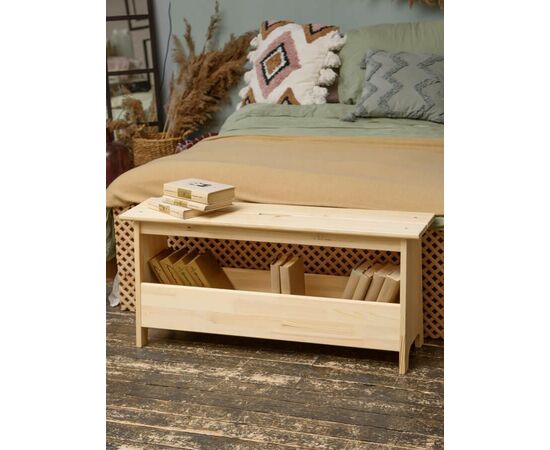 Скамья с отделением для хранения (не окрашенная), изображение 4 | Интернет магазин мебели и декора LifeDekor