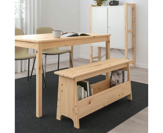 Скамья с отделением для хранения (не окрашенная), изображение 2 | Интернет магазин мебели и декора LifeDekor