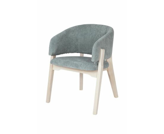 Кресло Милана (беленый дуб / ткань Т11 - св. бирюзовый) | Интернет магазин мебели и декора LifeDekor