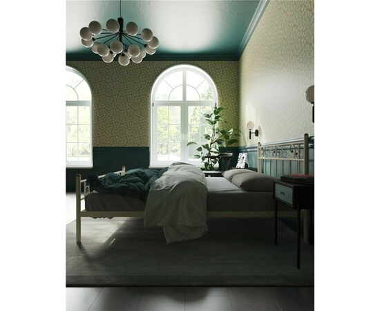 Кровать с изножьем "Франческа"  (180х200/ноги металл/цвет Бежевый), изображение 3 | Интернет магазин мебели и декора LifeDekor