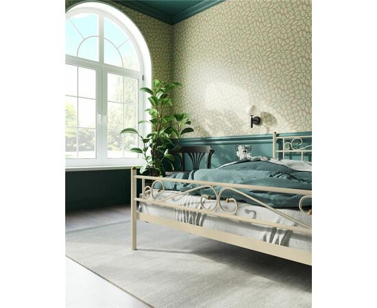 Кровать с изножьем "Франческа"  (180х200/ноги металл/цвет Бежевый), изображение 6 | Интернет магазин мебели и декора LifeDekor