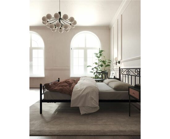 Кровать с изножьем "Франческа"  (180х200/ноги металл/цвет Коричневый бархат), изображение 4 | Интернет магазин мебели и декора LifeDekor