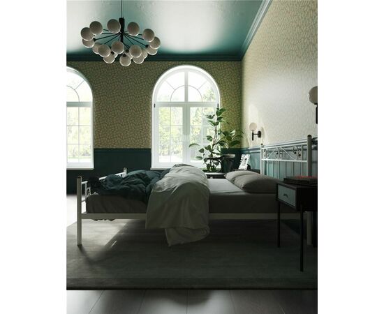 Кровать с изножьем "Франческа"  (180х200/ноги металл/цвет Белый), изображение 3 | Интернет магазин мебели и декора LifeDekor