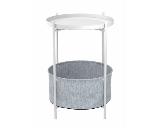 Стол журнальный "Берген" (рогожка 82/39, белый муар), изображение 2 | Интернет магазин мебели и декора LifeDekor