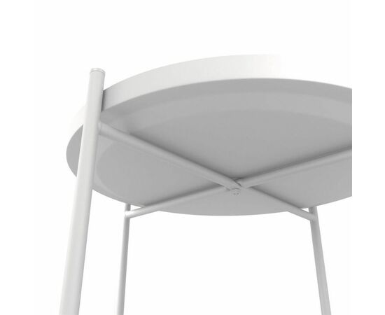 Стол журнальный "Берген" (рогожка 82/39, белый муар), изображение 4 | Интернет магазин мебели и декора LifeDekor