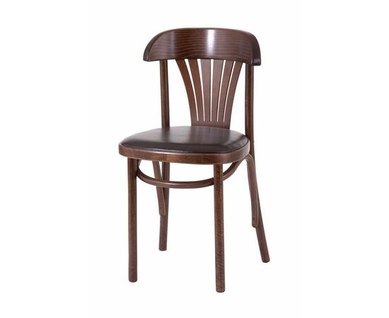 Стул "Астра классик" мягкий (Темный тон, экокожа коричневая) | Интернет магазин мебели и декора LifeDekor