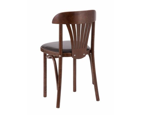 Стул "Астра классик" мягкий (Темный тон, экокожа коричневая), изображение 2 | Интернет магазин мебели и декора LifeDekor