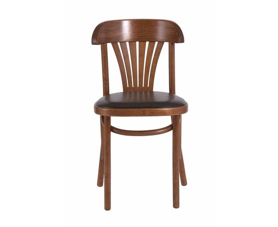 Стул "Астра классик" мягкий (Средний тон, экокожа коричневая), изображение 2 | Интернет магазин мебели и декора LifeDekor