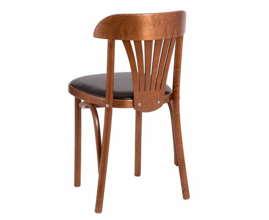 Стул "Астра классик" мягкий (Средний тон, экокожа коричневая), изображение 3 | Интернет магазин мебели и декора LifeDekor