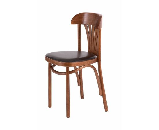 Стул "Астра классик" мягкий (Средний тон, экокожа коричневая), изображение 4 | Интернет магазин мебели и декора LifeDekor