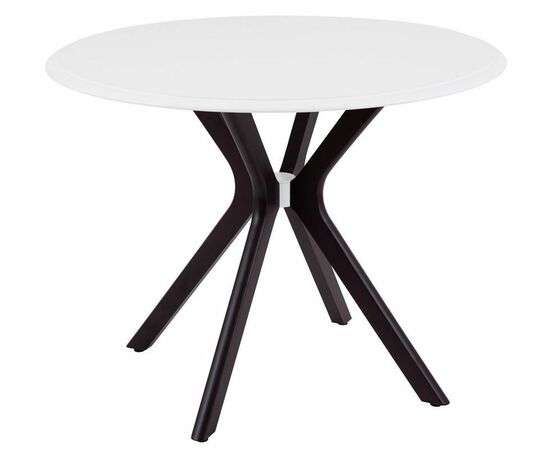 Стол Пекин (1000*1000+300/цвет столешницы Белый/цвет ножек Венге) | Интернет магазин мебели и декора LifeDekor