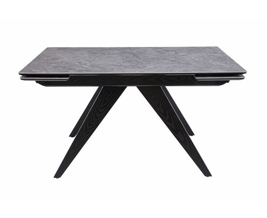 Стол Невада керамика (1400*820+300+300/керамика керамика Gilf white/цвет ножек Черный) | Интернет магазин мебели и декора LifeDekor