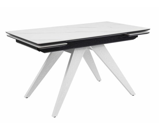 Стол Невада керамика (1400*820+300+300/керамика Baolai/цвет ножек Белый), изображение 2 | Интернет магазин мебели и декора LifeDekor