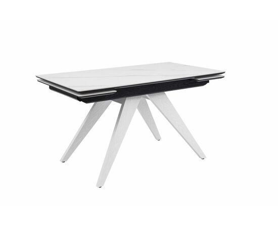 Стол Невада керамика (1400*820+300+300/керамика Baolai/цвет ножек Белый), изображение 3 | Интернет магазин мебели и декора LifeDekor