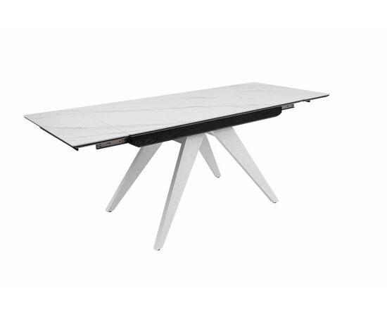 Стол Невада керамика (1400*820+300+300/керамика Baolai/цвет ножек Белый), изображение 4 | Интернет магазин мебели и декора LifeDekor