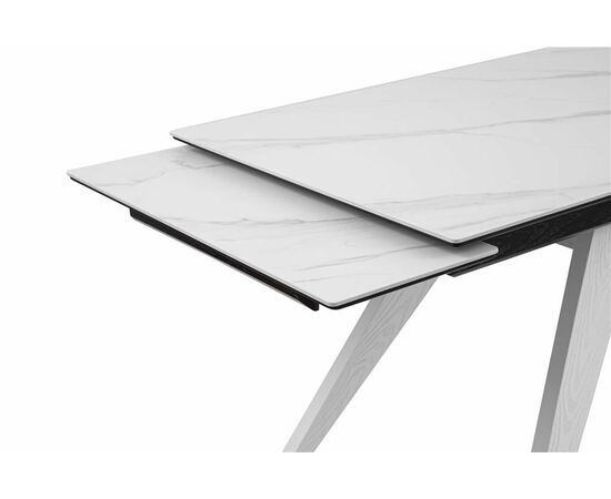 Стол Невада керамика (1400*820+300+300/керамика Baolai/цвет ножек Белый), изображение 5 | Интернет магазин мебели и декора LifeDekor